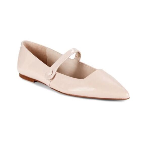 Worn Once - Sanctuary Ciara Point Toe Leather Ballet Flats - Pink Beige - 9 - Picture 1 of 10